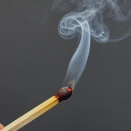 a painting of a match going out and its smoke turns to stardust, artstation