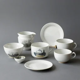 ceramic set designed by kemgo kuma