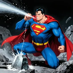 superman peeing on kyrptonite