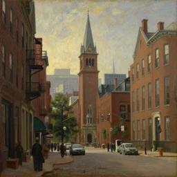 painting of boston by michel delacroix