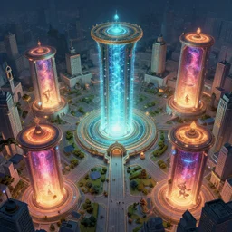 mutazi portal. an element of the magic portal system connecting major cities. the portals were installed centuries ago, but still work fine. digital art, high details, illustration by ross tran, james gurney, by craig mullins, by greg rutkowski