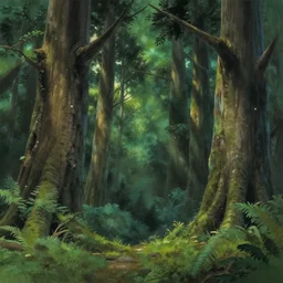 deep forest, studio ghibli