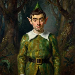 painting still of rowan atkinson as an elf!!!! in ( ( ( henry meynell rheam's the fairy wood ) ) ) ( 1 9 0 3 )