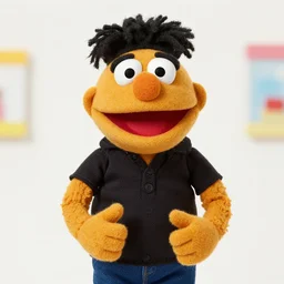 a muppet of Elyse Willems from Funhaus