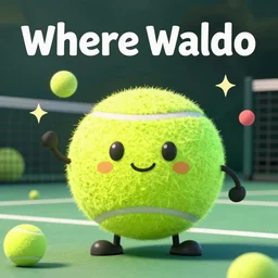a where waldo tennis ball monsters, colorful, digital art, fantasy, magic, chalk, trending on artstation, ultra detailed, professional illustration by basil gogos