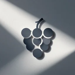 a modern logo of a grape, minimalistic icon, vector