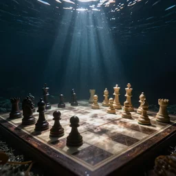 Underwater chess by Trent Parke