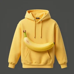 a hoodie made from bananas, Realistic Photo, Advertising photography