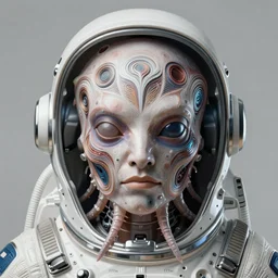 Full shot of a venus squid monster astronaut defined facial features, intricate abstract. cyberpunk, symmetrical facial features. By Ruan Jia and Artgerm and Range Murata and WLOP and Ross Tran and William-Adolphe Bouguereau and Beeple. Key Art. Fantasy Illustration. award winning, Artstation, intricate details, realistic, Hyperdetailed, 8k resolution.