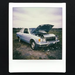 6 0 s gipsy car broken down in plain, polaroid, film still