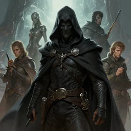 mysterious male rogue wearing a cloak on an alien world, covered face, stern expression, main character, detailed, sci - fi, digital painting, artstation, sharp focus, illustration, artgerm, tomasz alen kopera, peter mohrbacher, donato giancola, joseph christian leyendecker, wlop, frank frazetta