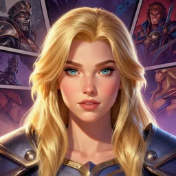 masterpiece head-on symmetrical centered painted portrait, one single head, Imogen Poots as a paladin, blonde hair, glorious, RPG character, Blizzard game concept art, pixar, maya engine on stylized background, splash comics, global illumination lighting, trending on artstation, by lois van baarle, ilya kuvshinov, rossdraws