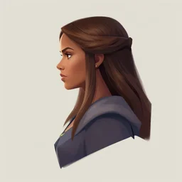 side profile centered painted portrait, Halle Berry as a wind sorcerer, D&D, cell-shaded, matte painting concept art, bright backlit, official fanart, 4k, Pinterest, by Jesper Ejsing and Alphonse Mucha - H 704