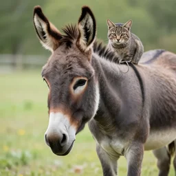 a donkey - cat - hybrid. animal photography,