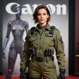 epic professional digital portrait art of attractive woman wearing air force jumpsuit, canon 5 0 mm publicity photo, by leesha hannigan, iris van herpen, artstation, cgsociety, wlop, epic, much wow, much detail, gorgeous, detailed, cinematic, masterpiece