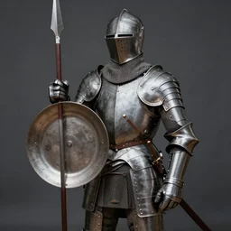 full plate armour knight in Socialist realism  style
