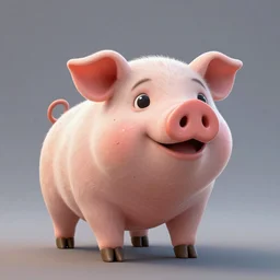 league of legends character 'teemo', but in a pig skin, 3d graphics, octane rendered