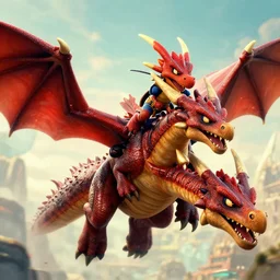 spyro the dragon riding a dragon on top of another dragon cinematic film