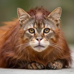 a cat - orangutan - hybrid, animal photography, pet