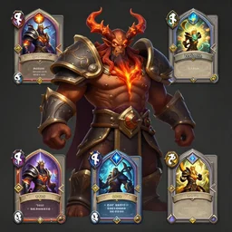 a portrait heroic god of volcanoes, front full view, artstation, orthographic, hd, 8 k, sharp high quality artwork by greg rutkowski, concept art, blizzard warcraft artwork, hearthstone card artwork