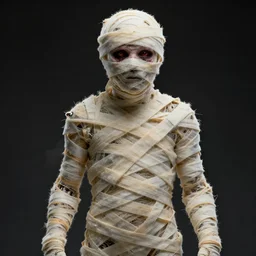highly detailed illustration of a mummy, hyper realistic, sci - fi horror art