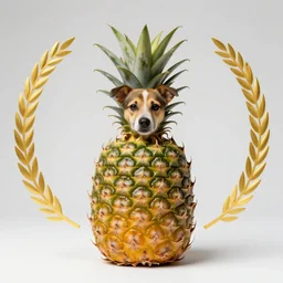 a hybrid of a dog and a pineapple but mostly pineapple, 8 k, 4 k, professional photography, award winning photo