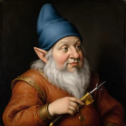 Renaissance painting portrait of a gnome