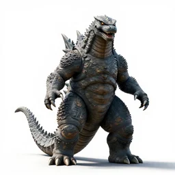 dashing kaiju monster, cinematic studio photo, full body, standing, isolated on a pure white background, centered, whole figure in frame, sharp focus, studio lighting