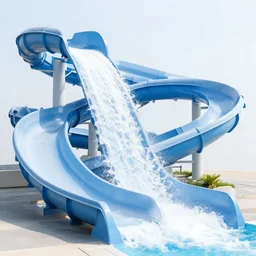 insane waterslide with loops