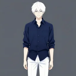 aesthetic anime illustration of ryosuke takahashi wearing a dark blue shirt and white pants, standing by his glossy white 1 9 9 0 mazda rx - 7 fc on an empty highway at sunrise, cinematic lighting, initial d anime 1 0 8 0 p, 9 0 s anime aesthetic, volumetric lights, rule of thirds, unreal engine render, pinterest wallpaper, trending on artstation