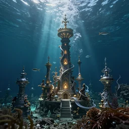 Alchemy amazing underwater composition. By Konstantin Razumov, highly detailded
