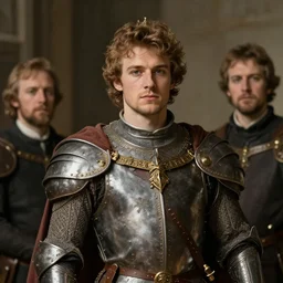 attractive bradley james as attractive king arthur pendragon, natural lighting, high quality, very detailed painting, by gaston bussiere, tom bagshaw, j. c. leyendecker