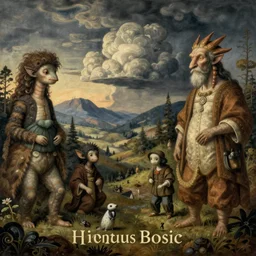 a beautiful landscape with weird creatures by hieronymus bosch and johfra bosschart