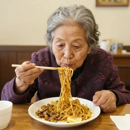 let's eat, grandma