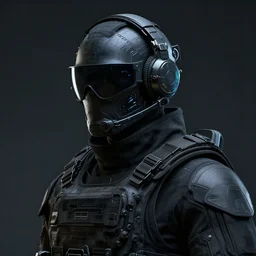 mercenary wearing a cyberpunk headset and military gear, by rhads and paul lehr, xf iq 4, f / 1. 4, iso 2 0 0, 1 / 1 6 0 s, 8 k, raw, featured in artstation, octane render, cinematic, elegant, intricate, 8 k