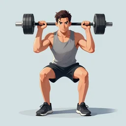 a man holding the plank, fitness, digital art