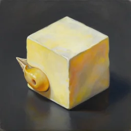 oil painted cube mollusk baked at 6 0 0 f by wayne d barlowe epic, fine art