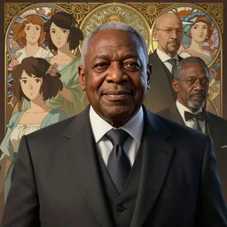 jacob zuma, highly detailed vfx portrait, unreal engine, greg rutkowski, loish, rhads, caspar david friedrich, makoto shinkai and lois van baarle, ilya kuvshinov, rossdraws, elegent, tom bagshaw, alphonse mucha, global illumination, detailed and intricate environment.