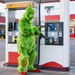 CCTV footage of the grinch robbing a gas station with a glock-17