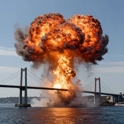 Kerch Bridge exploding