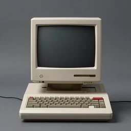 photorealistic octane render of retro personal computer -- straight on