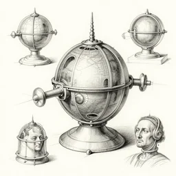 sketches of a time travel machine designed by leonardo da vinci
