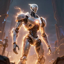 tallneck machine creature robot of horizon forbidden west horizon zero dawn radiating a glowing aura global illumination ray tracing hdr fanart arstation by ian pesty and alena aenami artworks in 4 k