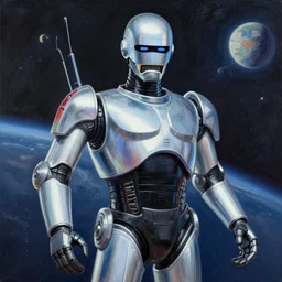 robocop in space, paiting