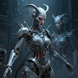 cybernetic demon dreaming, lsd, circuitry, intricate detail, royo, whealan, giger, hd,