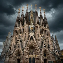 Beautiful Astral Cathedral with Elaborate Architecture , foreboding sky by Cyril Rolando, Caspar David Friedrich, Ferdinand Knab, Beeple and Salvador Dalí