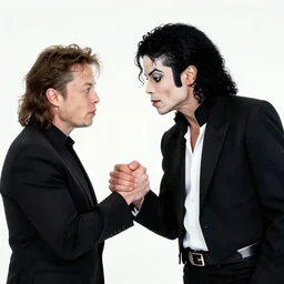 michael jackson!!! shaking hands with elon musk!!!