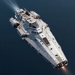 top down view of a detailed starship from elite dangerous, digital art, made in blender