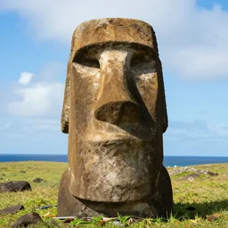 gigachad face Easter island head