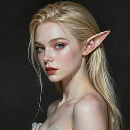 highly detailed digital painting of Hunter Schafer as Jules as a fairy elf, intricate, elegant, smooth, sharp focus, in the style of Nixri Yoji Shinkawa and Stina Persson
